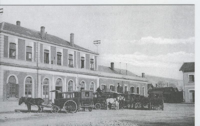 Postal 012701: Estacion de Pamplona, principio 1900