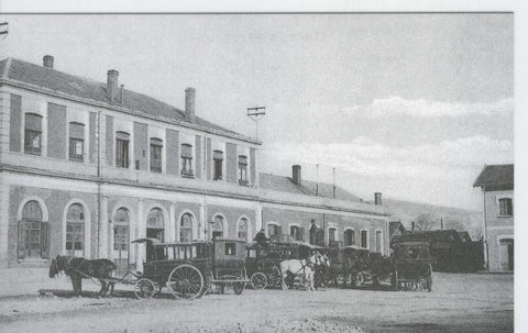 Postal 012701: Estacion de Pamplona, principio 1900