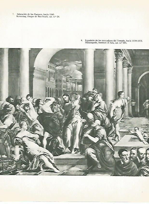 LAMINA 1958: EL GRECO. Expulsion de los mercaderes del templo