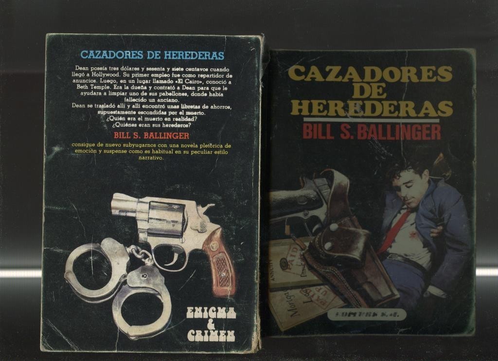 Enigma y crimen: Cazadores de herederas (cubierta algo estropeada)