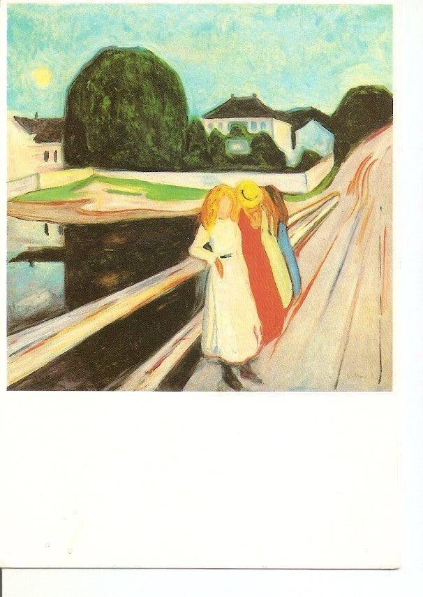 Postal 042164 : Edvard Munch. Vier Madchen auf der Brucke 1905
