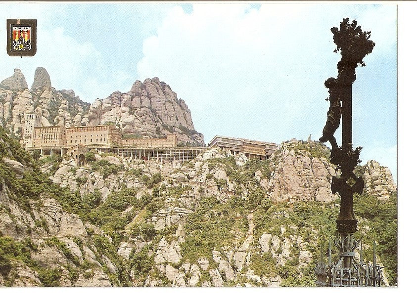 Postal 024169 : Vista del Monasteri des de el cami de la Cova - Montserrat