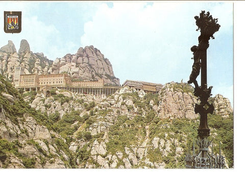 Postal 024169 : Vista del Monasteri des de el cami de la Cova - Montserrat