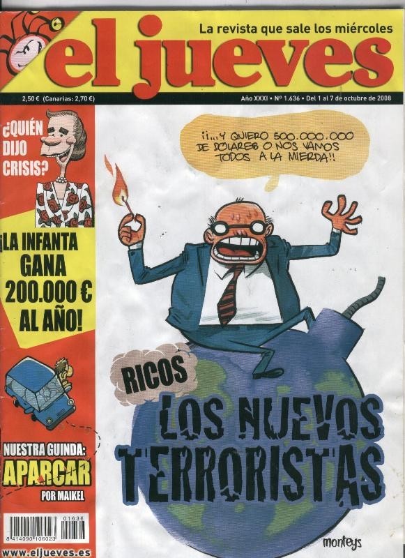 El Jueves revista semanal numero 1636: poster de Benificio del Toro