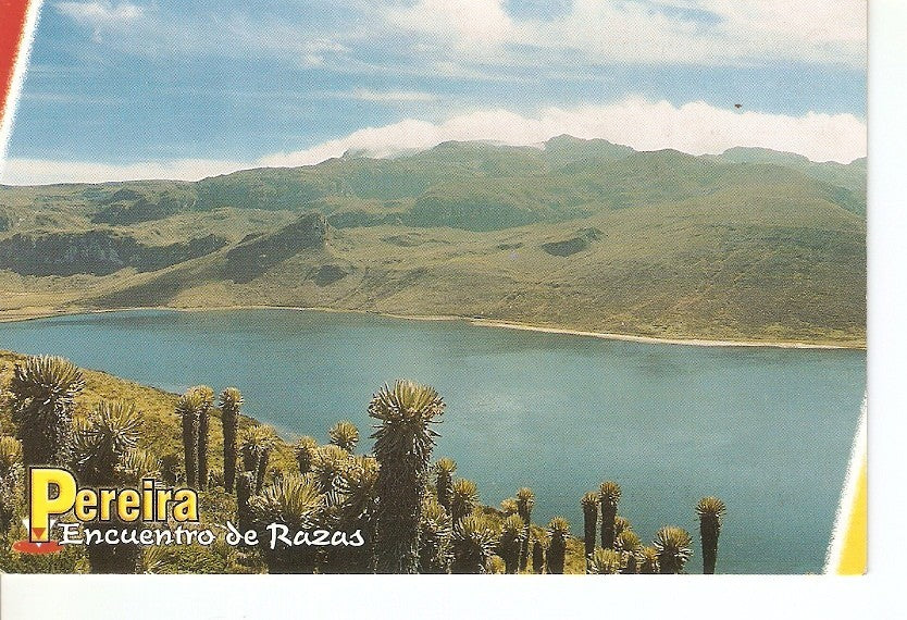 Postal 027951 : Pereira, Encuentro de Razas (Colombia). Laguna de Otun