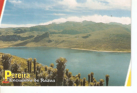 Postal 027951 : Pereira, Encuentro de Razas (Colombia). Laguna de Otun