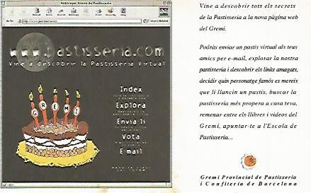 POSTAL PUBLICITARIA 55485: GREMI PASTISSERIA DE BARCELONA