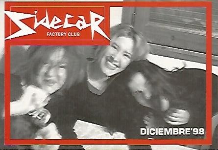 POSTAL PUBLICITARIA 55497: SIDECAR. Programacion diciembre 98
