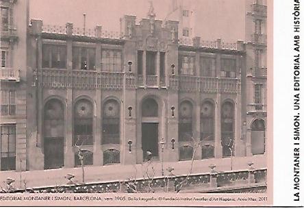 POSTAL PUBLICITARIA 55523: EDITORIAL MONTANER I SIMON. 1905