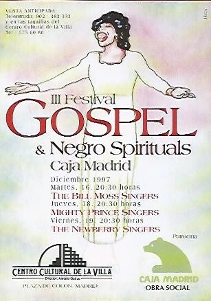 POSTAL PUBLICITARIA 55528: III FESTIVAL GOSPEL. MADRID