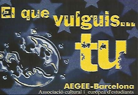 POSTAL PUBLICITARIA 55557: AEGEE - BARCELONA