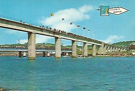 POSTAL 55657: NAVIA. Ria y puentes