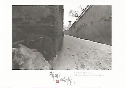 POSTAL 55742: CHINA. Calle nevada en Qian Chao Shou Hutong