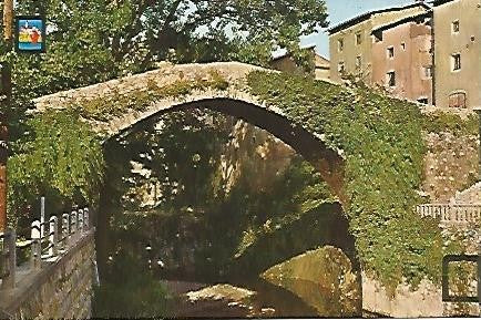 POSTAL 55813: LA POBLA DE LILLET. Puente viejo
