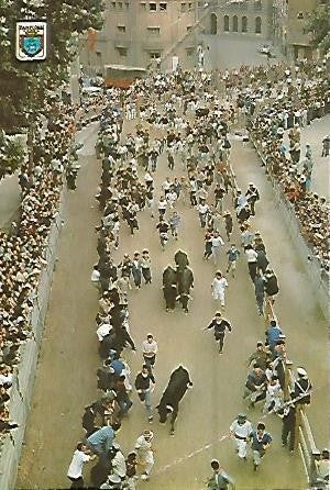POSTAL 55887: PAMPLONA. Encierro de San Fermin