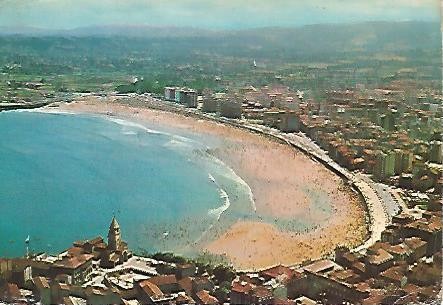 POSTAL 56037: GIJON. Vista aerea