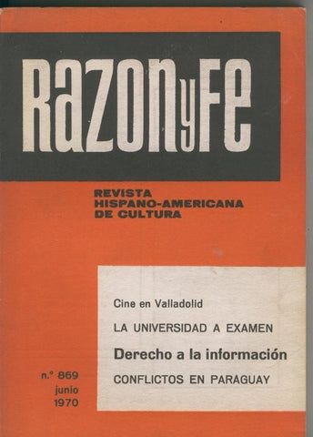 Razon y fe junio 1970