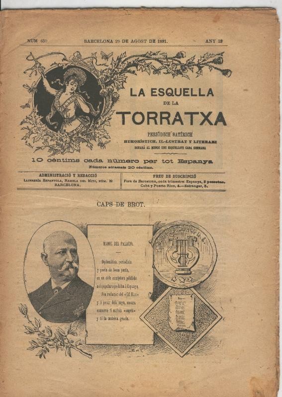La esquella de la Torratxa numero 0659 del 29 agosto 1891