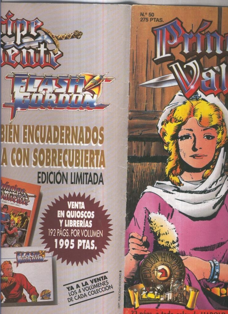 El Principe Valiente de Ediciones B numero 50 (numerado 3 en trasera)