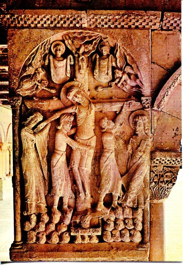 Postal 16401: BURGOS  - Abadia Santa Badia de silos Imagen del Claustro Descendimiento
