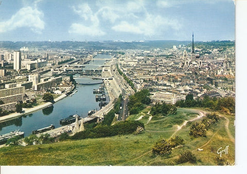 Postal 032116 : En Normandie Rouen (Seine Maritime). Panorama sur la ville depuis la cote Sainte-Catherine
