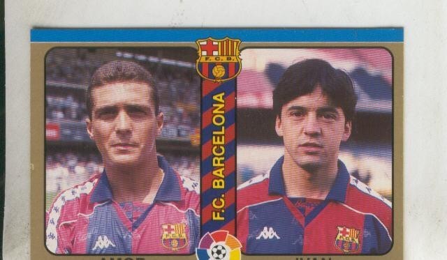 Cromo Liga 95: F.C.Barcelona numero 07: Amor y Ivan
