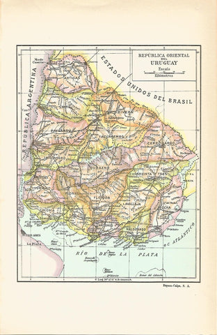Lamina 083: Mapa de Uruguay