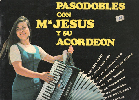 Disco-LP 33rpm: MARIA JESUS Y SU ACORDEON - Pasodobles con Maria Jesus (Olympo)