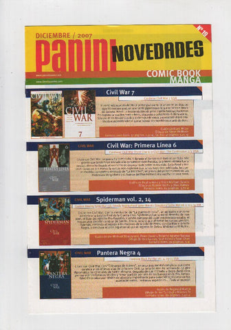 Novedades diciembre 2007 de Panini Comics