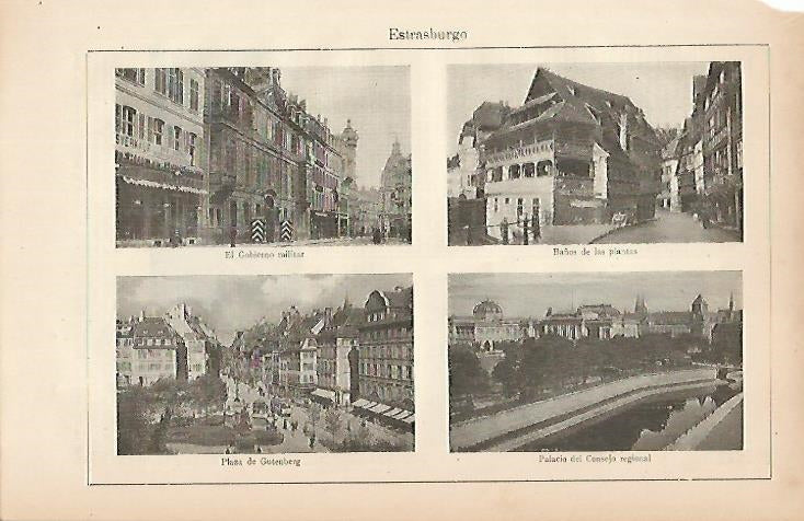 LAMINA ESPASA 7890: Edificios de Estrasburgo Francia