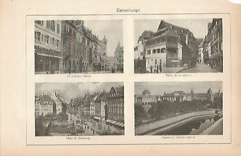 LAMINA ESPASA 7890: Edificios de Estrasburgo Francia