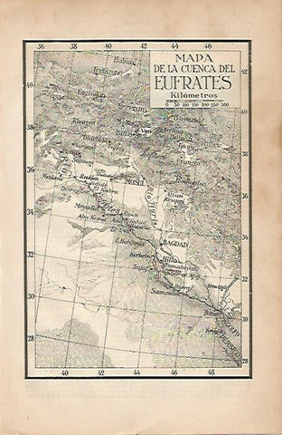 LAMINA ESPASA 7901: Mapa de la cuenca del Eufrates