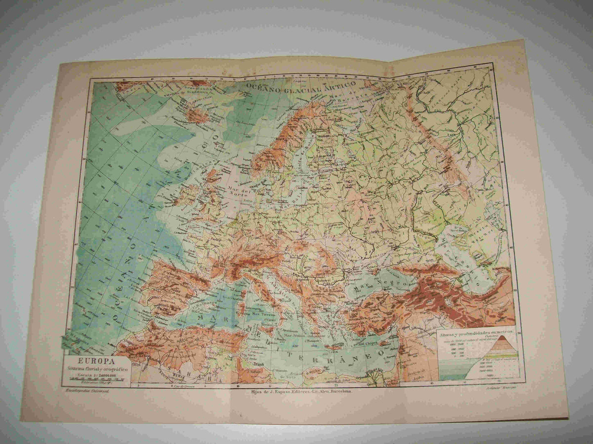 LAMINA ESPASA 7909: Mapa de Europa