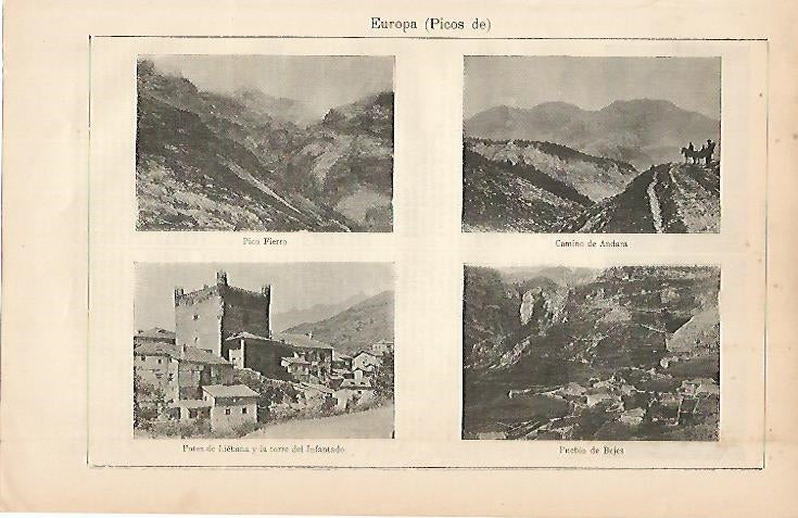 LAMINA ESPASA 7914: Vistas de los Picos de Europa