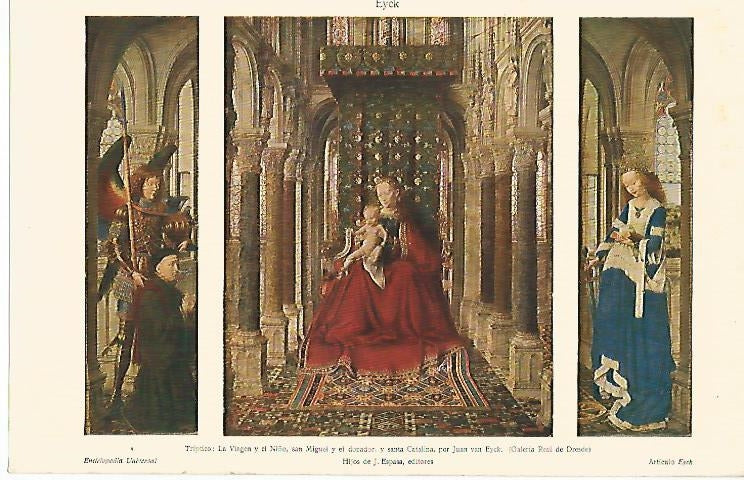 LAMINA ESPASA 7925: Triptico de Van Eyck