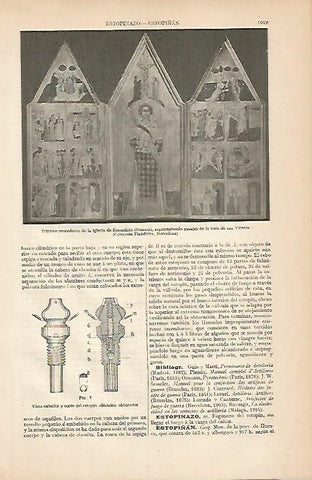 LAMINA ESPASA 7965: Tejido de la iglesia de Estpiñan Huesca