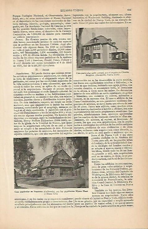 LAMINA ESPASA 7982: Casa particular en Pasadena California