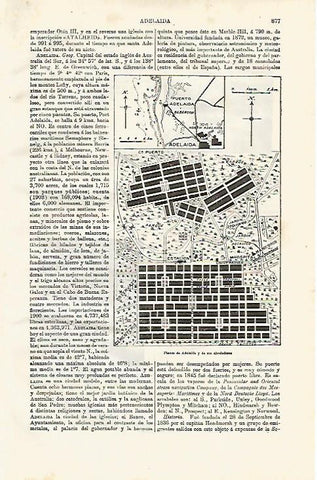 LAMINA ESPASA 8098: Planos de Adelaida y alrededores Australia