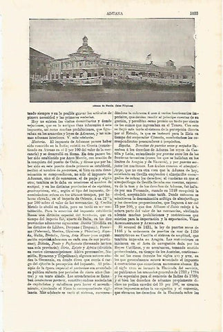 LAMINA ESPASA 8129: Aduana de Manila Filipinas