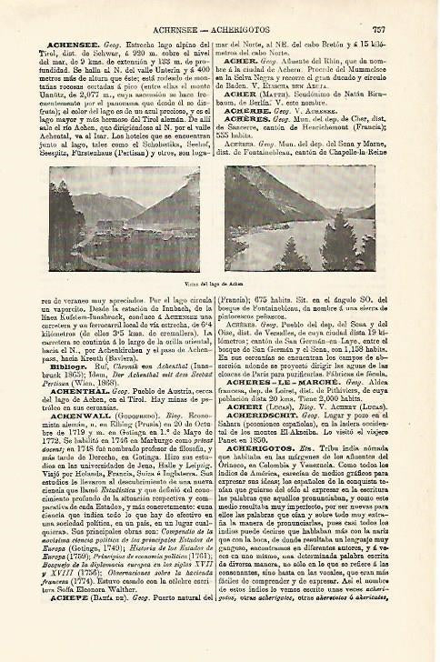 LAMINA ESPASA 8130: Vistas del Lago de Achen