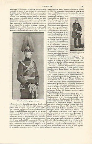 LAMINA ESPASA 8132: Alfonso Maria Adalberto principe de Baviera