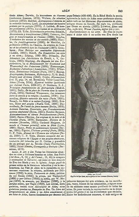 LAMINA ESPASA 8134: Adan escultura de Civitali