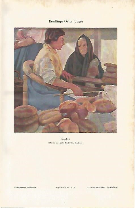LAMINA ESPASA 8152: Panadera de Jose Benlliure Ortiz