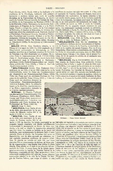 LAMINA ESPASA 8179: Plaza Victor Manuel en Bolzano Italia