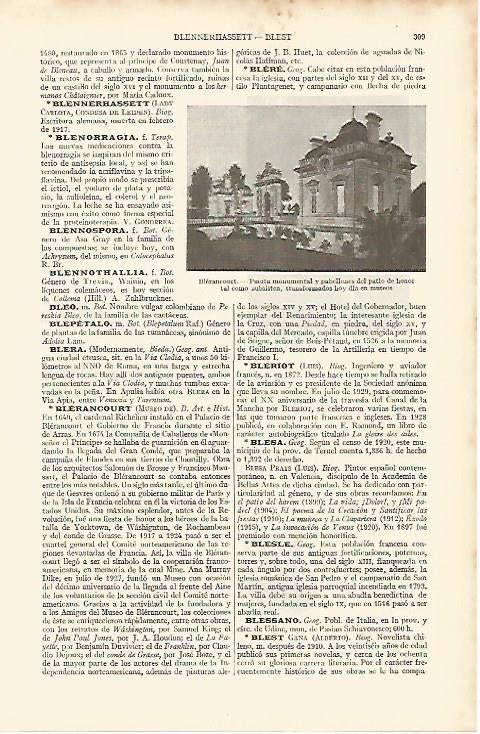 LAMINA ESPASA 8183: Palacio de  Blerancourt Francia