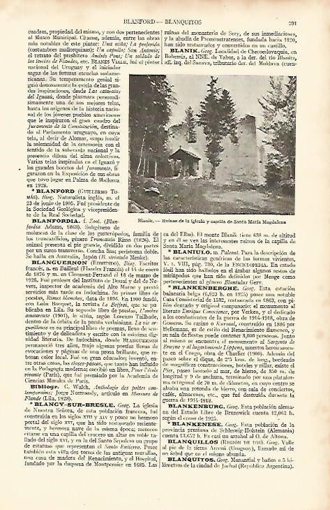 LAMINA ESPASA 8185: Ruinas de la iglesia de Blanik antigua Checoslovaquia