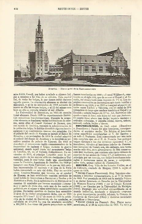 LAMINA ESPASA 8229: Hotel de la Universidad Libre de Bruselas