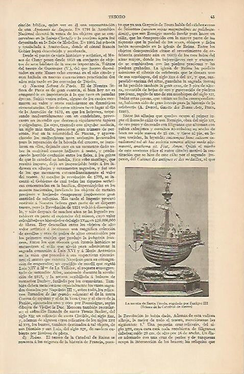 LAMINA ESPASA 8292: Naveta de Santa Ursula. Tesoro de Reims