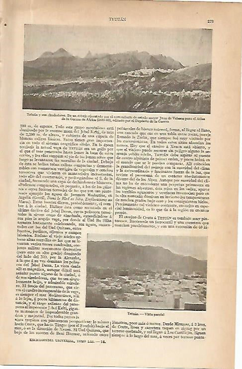 LAMINA ESPASA 8309: Vista parcial de Tetuan Marruecos