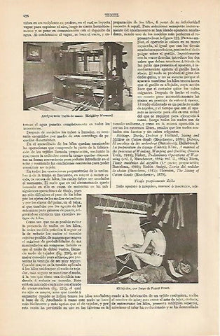 LAMINA ESPASA 8333: Antiguo telar ingles de mano